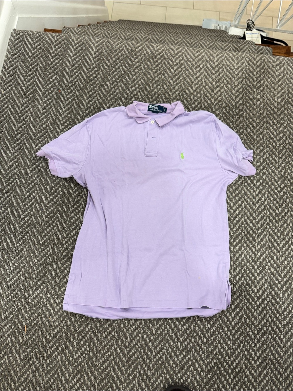 Ralph Lauren Men’s Light Lavender Polo with Green Pony